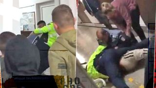 VIDEO - Trei adolescenți de 14 ani au mers băuți la școală. Unul dintre tineri a fost încătușat