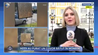 Hoții au furat un covor bătut în monede