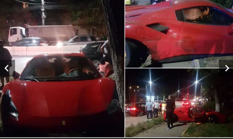 Mașina de lux de 220.000 euro al lui Tzancă Uraganu a fost făcută praf într-un accident. Cine se afla la volanul bolidului