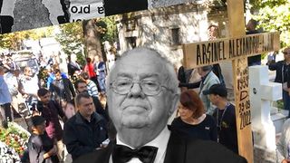 VIDEO: Momente emoționante la înmormânatarea actorului Alexandru Arșinel. Soția maestrului, înmărmurită de durere