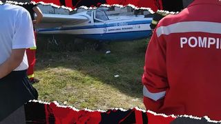 Un planor s-a prăbușit în curtea unei locuințe: victima a fost transportată la spital