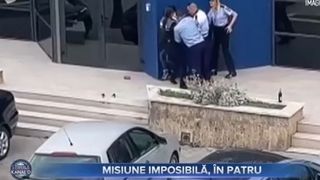 VIDEO - Scene incredible pe străzile din Constanța. Patru agenți de poliție s-au chinuit să încătușeze un bărbat bănuit că a furat
