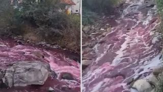 Fenomen bizar &icirc;n Bistrița-Năsăud! Apa unui r&acirc;u a devenit roșie &icirc;n mod inexplicabil