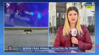 Șofer fără permis, dezastru în trafic