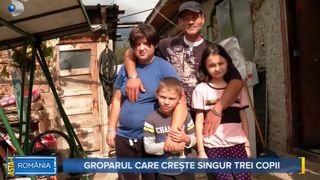 VIDEO - Asta-i România! Groparul care crește singur trei copii