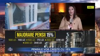 Pensiile vor crește cu 15 la sută