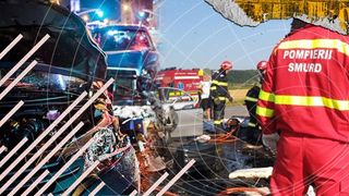 Accident teribil &icirc;n Ialomița: au fost implicate trei autoturisme și opt persoane