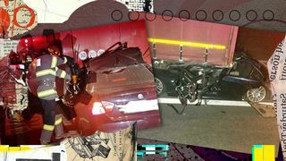 VIDEO - O tânără de 25 de ani a murit pe loc după ce a intrat cu BMW-ul sub un TIR