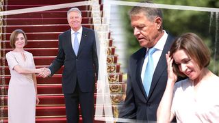 Maia Sandu, întâlnire cu Klaus Iohannis la Cotroceni, la doar o zi după ce o rachetă a Rusiei a căzut în Republica Moldova