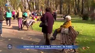 Seniorii din Iași fac aerobic &icirc;n parc