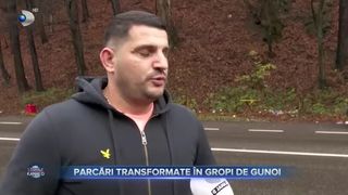 Parcări transformate în gropi de gunoi