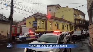 Incendiu la spitalul de copii