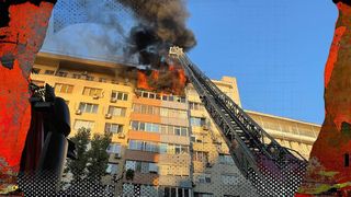 Incendiu într-un bloc de 10 etaje din Capitală. Un bărbat în stop cardiorespirator