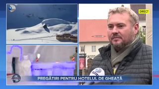 Pregătiri pentru hotelul de gheață