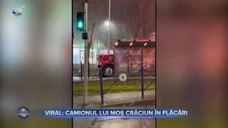 Viral-camionul lui Moș Crăciun &icirc;n flăcări