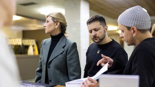 Zelenski, alături de soția sa