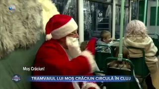 Tramvaiul lui Moș Crăciun circulă în Cluj