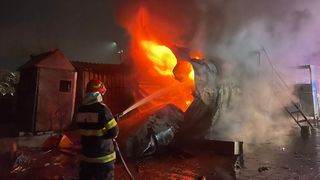 Explozie puternică la o benzinărie din Galați (FOTO)