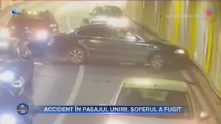Accident în pasajul Unirii - șoferul a fugit