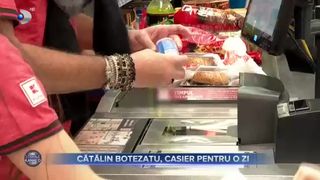 Cătălin Botezatu, casier pentru o zi