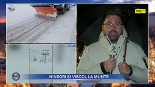 Ninsori și viscol la munte