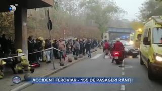 Accident feroviar - 155 de pasageri răniți