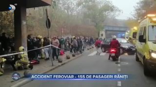Accident feroviar - 155 de pasageri răniți