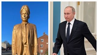 Statuia lui Putin cu forme rușinoase. Detaliul care a provocat furia la Kremlin