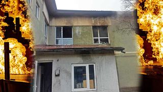 Un imobil în care funcționează o creșă și un adăpost social a luat foc. Două persoane au fost rănite