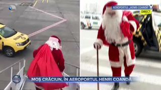 Moș Crăciun, în aeroportul Henri Coandă