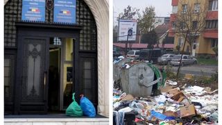 &bdquo;Cadou&rdquo; inedit pentru primarul din T&acirc;rgu Mureș. Șase saci de gunoi au fost lăsați &icirc;n fața primăriei