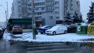 A venit iarna și în Capitală-  a nins doar în anumite zone