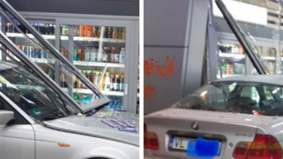 Un șofer beat a intrat cu mașina într-o stație PECO