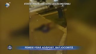 Femeie fără adăpost, batjocorită