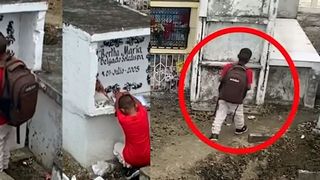 Povestea emoționantă a unui copil care-și vizitează mama moartă pentru a-i arăta notele obținute la școală