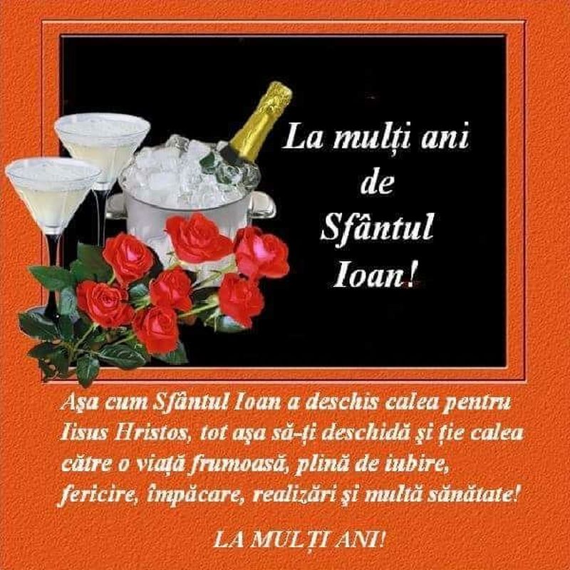 Felicitări de Sf. Ion 2023. 