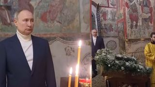 VIDEO |Putin a participat singur la slujba de Crăciun de la Kremlin
