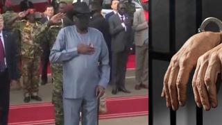 VIDEO - Jurnaliștii care l-au filmat pe președintele Sudanului &icirc;n timp ce s-a scăpat pe el și-au primit pedeapsa. Incidentul a fost transmis &icirc;n direct