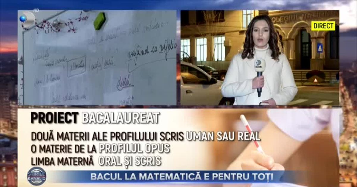 Bacul la matematică e pentru toți - Stirile Kanal D