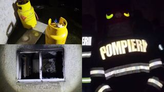 Panică într-un bloc de locuințe din Giurgiu. Un bărbat a ajuns la spital după ce o butelie a explodat într-o garsonieră