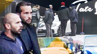 VIDEO- Mașinile de lux ale fraților Tate au fost ridicate. Ele sunt puse sub sechestru asigurator