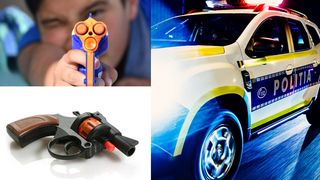 O femeie a tras o sperietură groaznică după ce un copil a tras spre ea cu o armă de jucărie. Părinții acestuia au ajuns la secția de Poliţie