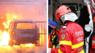 Incendiu la o hală cu utilaje agricole, după ce un recipient cu substanțe inflamabile a explodat