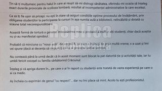 Scrisoarea revoltătoare a unui student din Constanța, pentru rectorul Universității Ovidius: &bdquo;Țin să-ți mulțumesc pentru halul &icirc;n care ai reușit să-mi distrugi sănătatea!&rdquo;