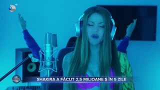 Shakira a făcut 2,5 milioane de dolari în 5 zile