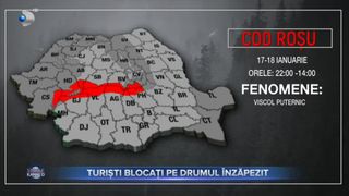Turiști blocați pe drumul &icirc;nzăpezit