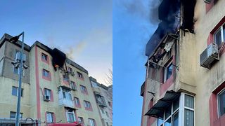 Incendiu violent într-un apartament din Giurgiu! Două femei au avut nevoie de îngrijiri medicale