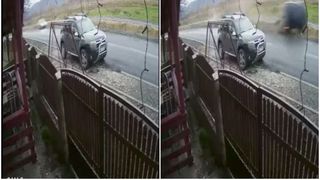 VIDEO - Aproape de tragedie: un șofer a scăpat ca prin minune în urma unui accident în care s-a rostogolit de 10 ori cu mașina