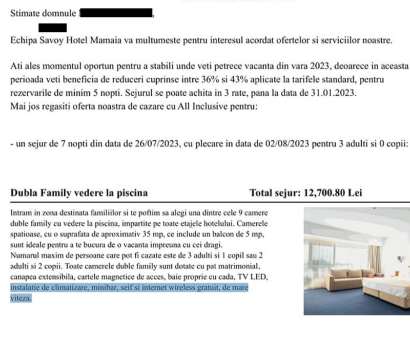 Un turist român a fost șocat de oferta primită pentru un sejur în Mamaia, pentru vara anului 2023: „Cred că am greșit țara”