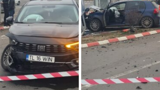 Accident în parcarea Brăila Mall